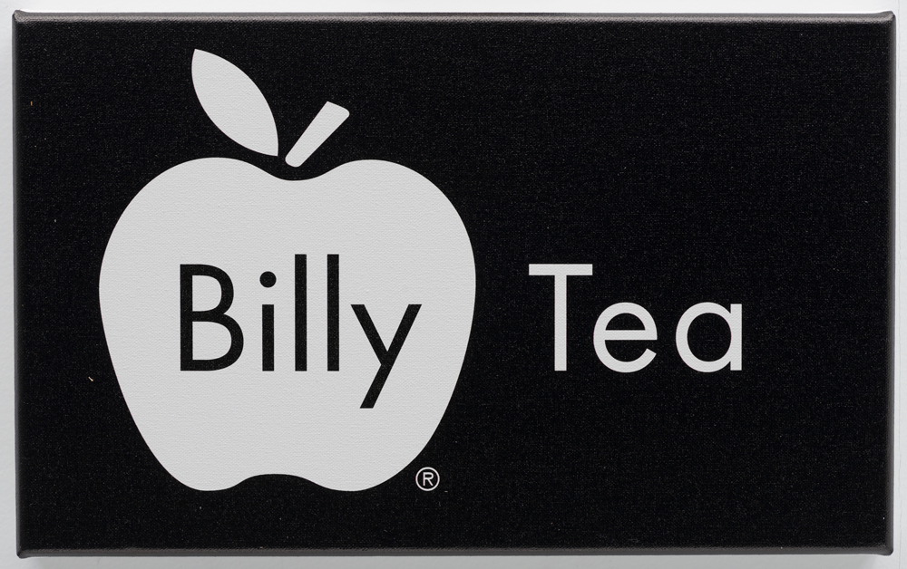 Billy Apple ®, Tea, 2016, UV impregnated ink on canvas, 236mm x 382mm