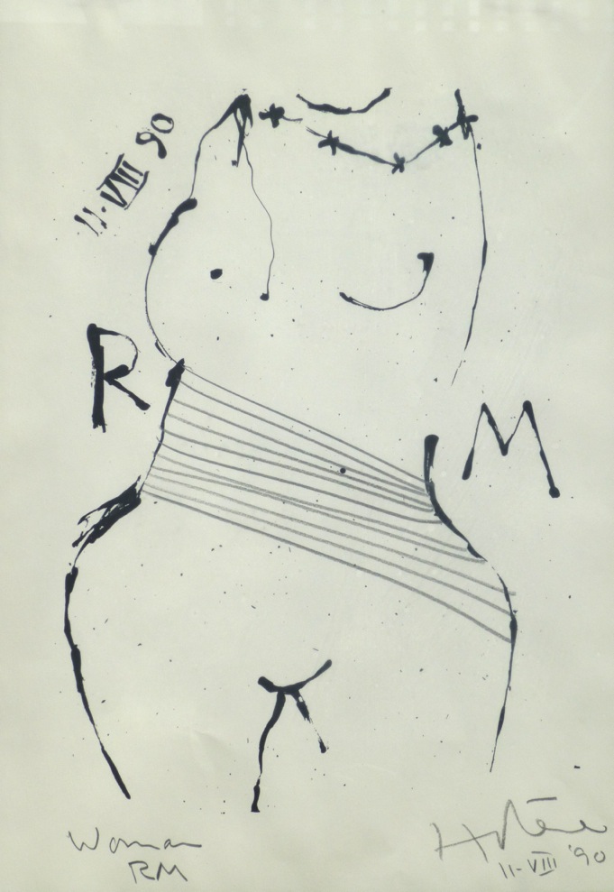Woman RM, 1990, xerox print with applied pencil, 405 x 285mm
