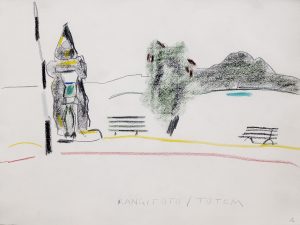 Rangitoto X, 1987, pastel, 560 x 760mm