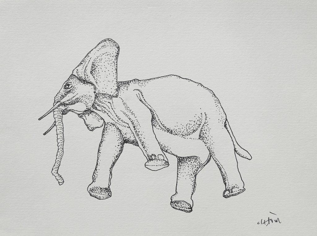 Elephant, 2013, ink on paper