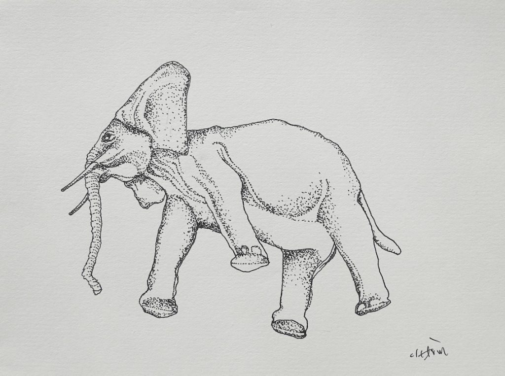 Elephant, 2013, ink on paper