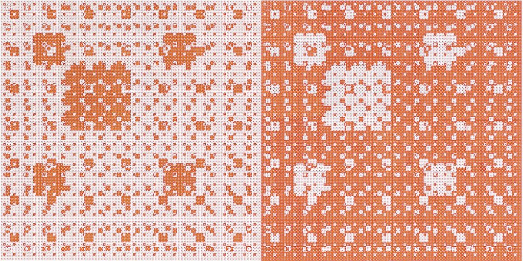 Martin Thompson - Untitled, 2018, (orange), ink on prepared paper, 730 x 1450mm