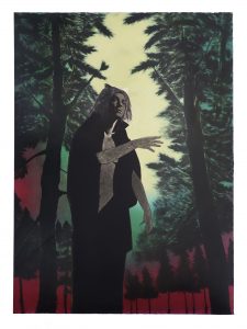 Jason Greig See Into The Trees, 2017, monoprint, 1000 x 780mm